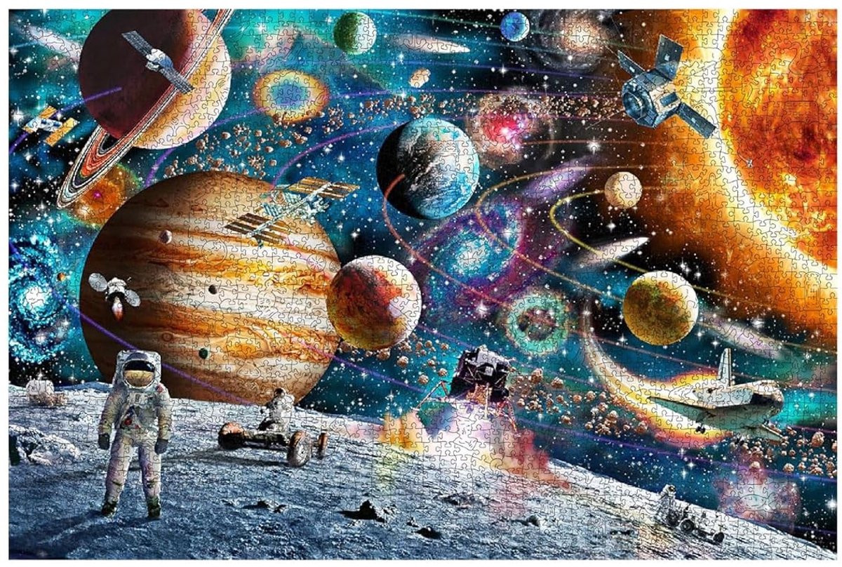 Omgoods - Planet Quest Puzzel 1000 Stukken met Onregelmatige Vorm