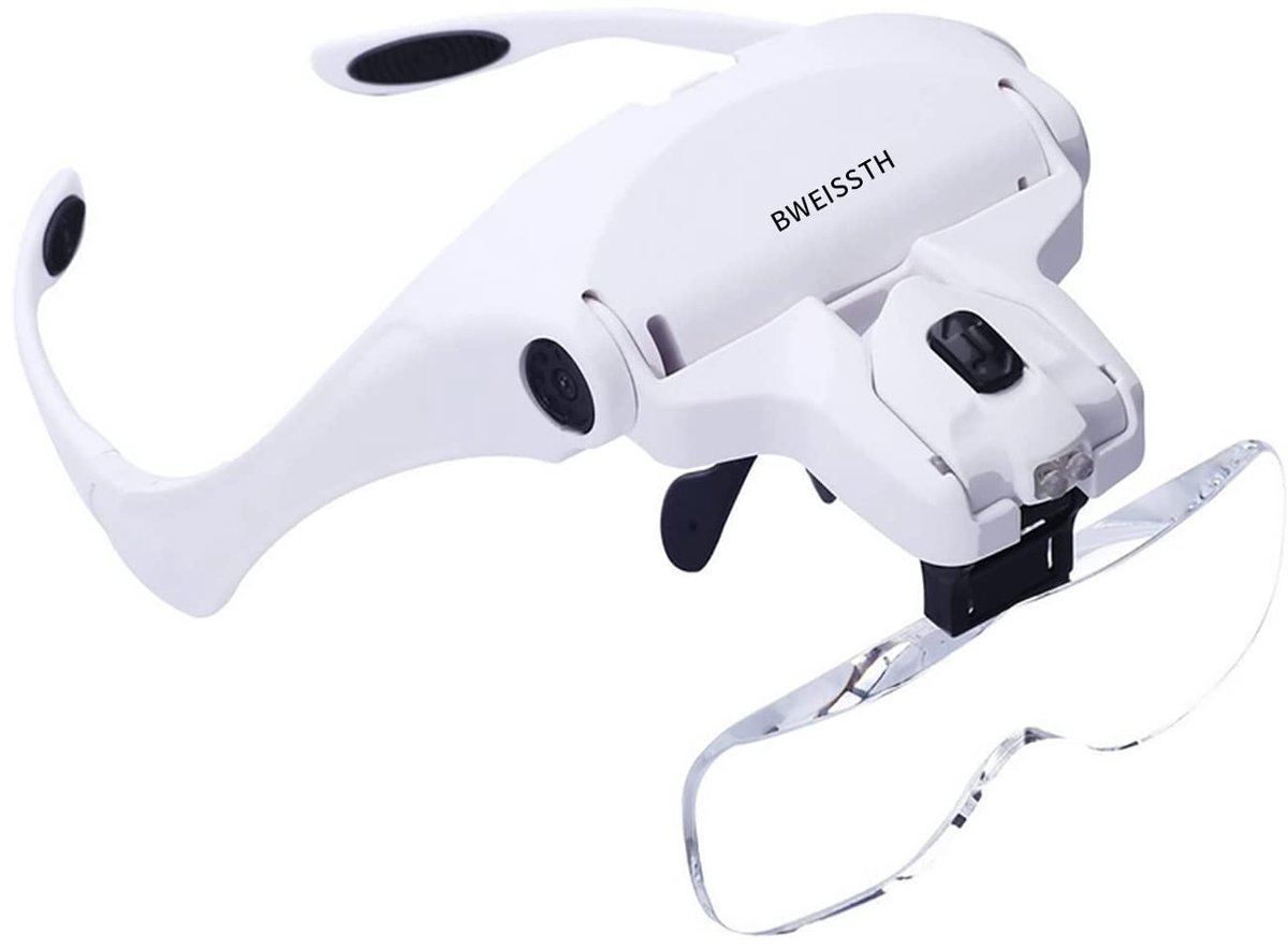 Omgoods - Verlichte Magnifier Hoofdband met 5 Lensen en LED Verlichting