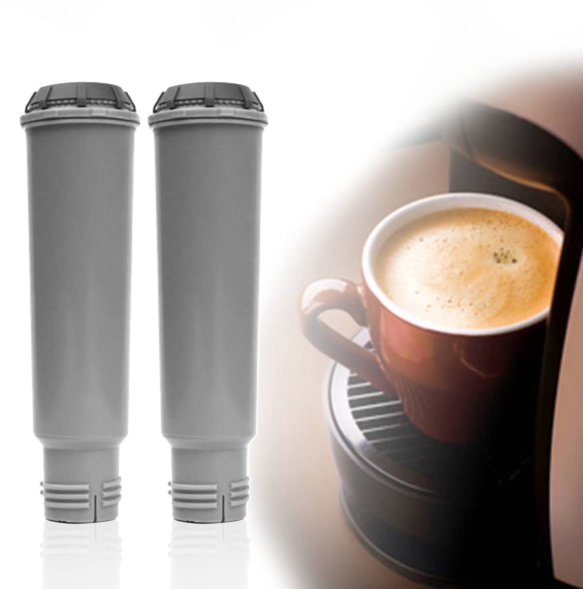Omgoods - Koffiezetapparaat Waterfilter - 2 Stuks Grijs voor F088
