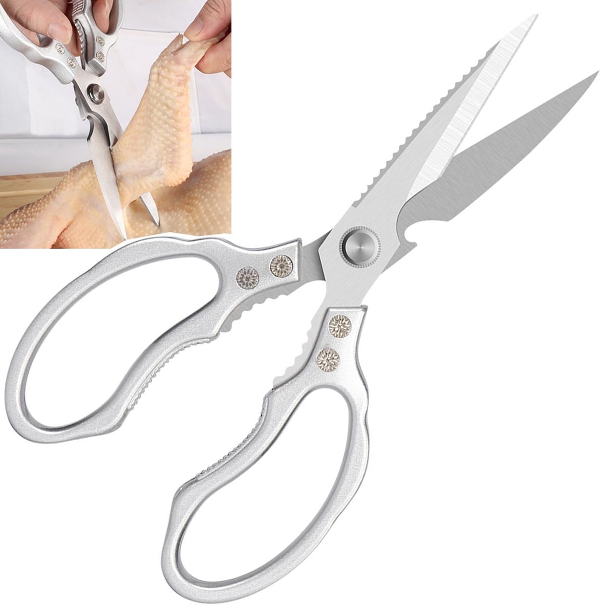 Omgoods - Multifunctionele Keuken Schaar van Roestvrij Staal 23 cm