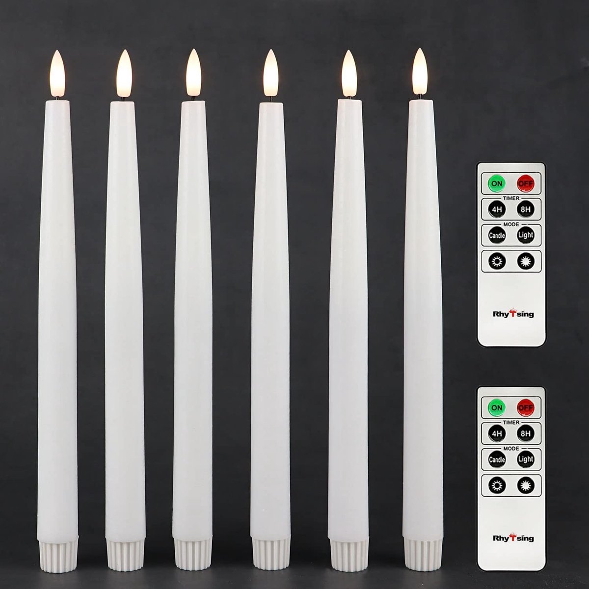Omgoods - 6 Vlamloze LED Diner Kaarsen met Timer en Afstandsbediening