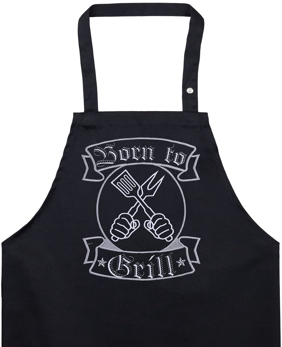 Omgoods - Grappige Schort met Borduring - Perfect Cadeau voor Grillfans