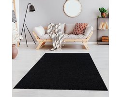 Omgoods - Jimri Effen Tapijt - Anthraciet/zwart 120 x 170 cm