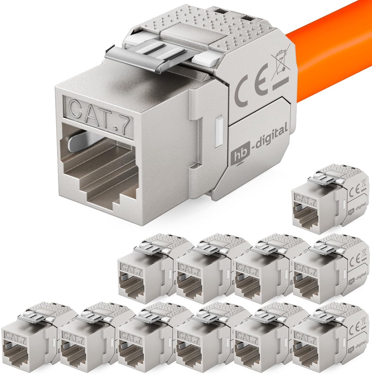 Omgoods - Keystone RJ-45 Cat.7 Connector voor Ethernet - Hoge Snelheid tot 10Gbps