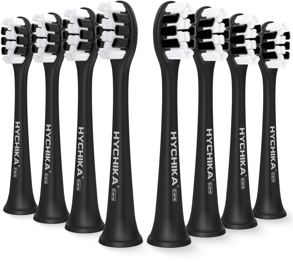 Omgoods - Premium Sonic Tandenborstelkoppen voor Plaque Verwijdering - 8 Stuks in Zwart