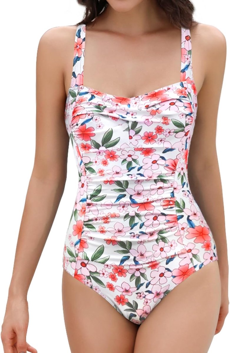 Dames Badpak Vintage Retro Jaren 1950 Pin-up Halter Monokinis Tummy Control Badmode Badpak
