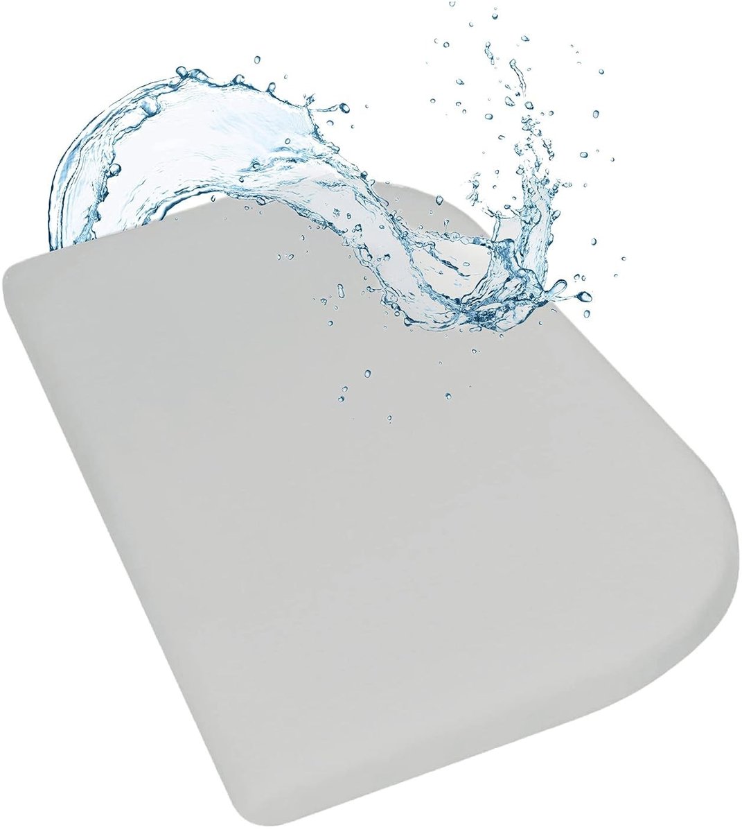 Omgoods - Waterdicht Fitted Sheet Grijs 89 x 50 cm - Inclusief Ademend Matrasbeschermer