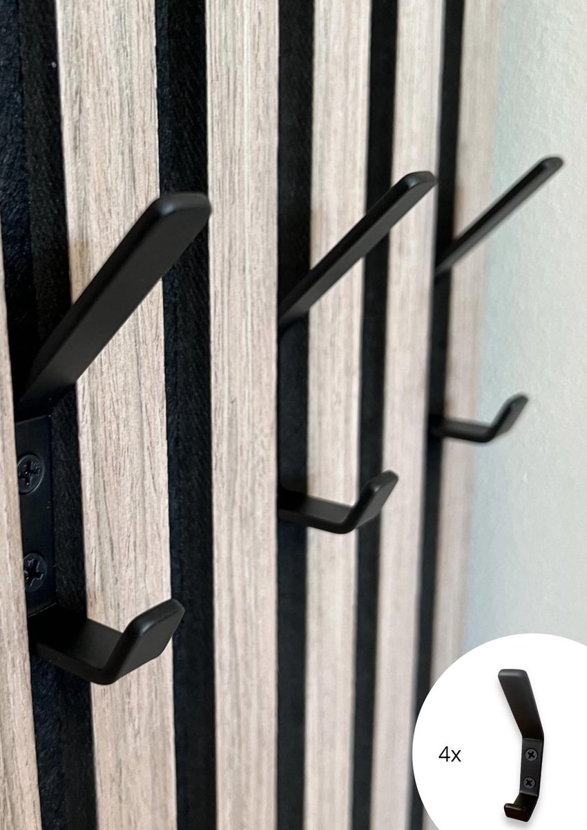 Omgoods - Double Coat Hook voor Acoustic Panels - Wandbevestiging