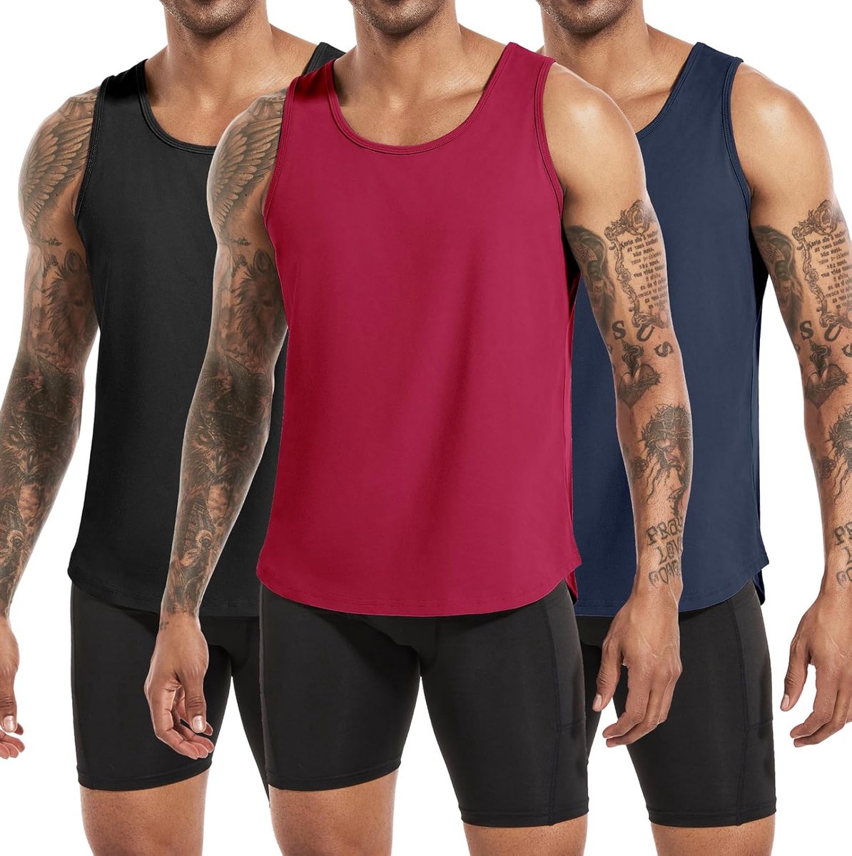 Heren katoenen workout tanktops, atletische gym spier tank top, fitness bodybuilding mouwloze T-shirts voor mannen