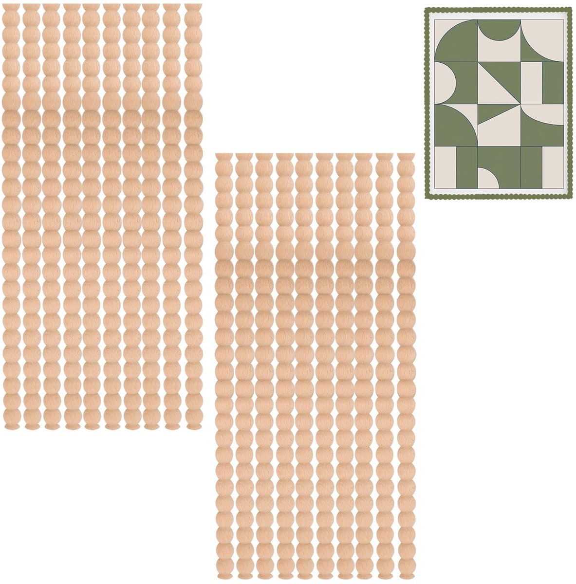 Omgoods - Set van 20 3D Decoratieve Houten Lijsten voor Interieurdecoratie