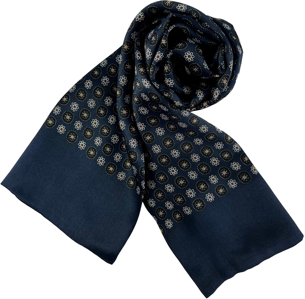 Omgoods - Lange Charmeuse Zijden Sjaal voor Mannen in Elegante Kleuren