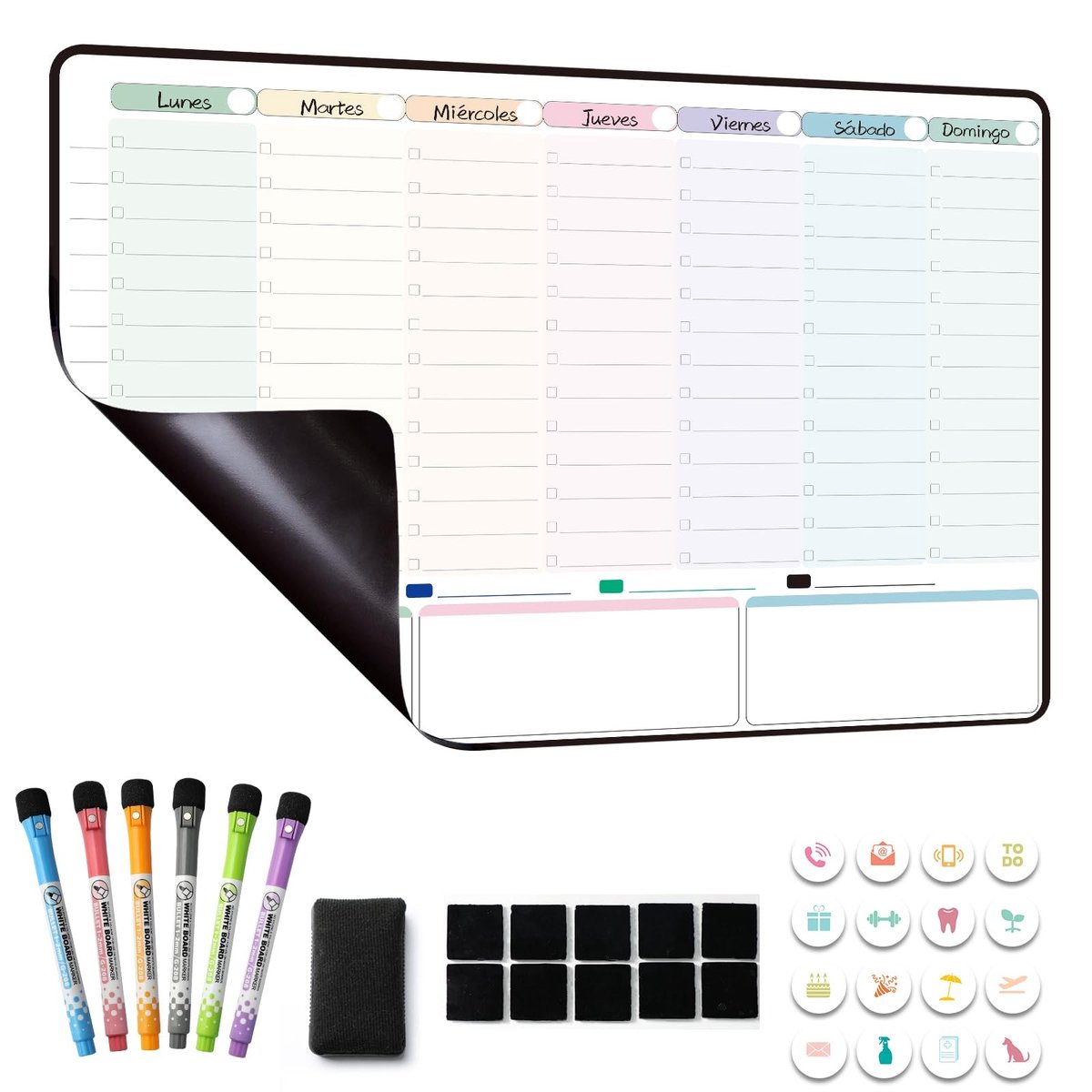 Omgoods - Magnetische Weekplanner en Koelkast Planner 42 x 28 cm