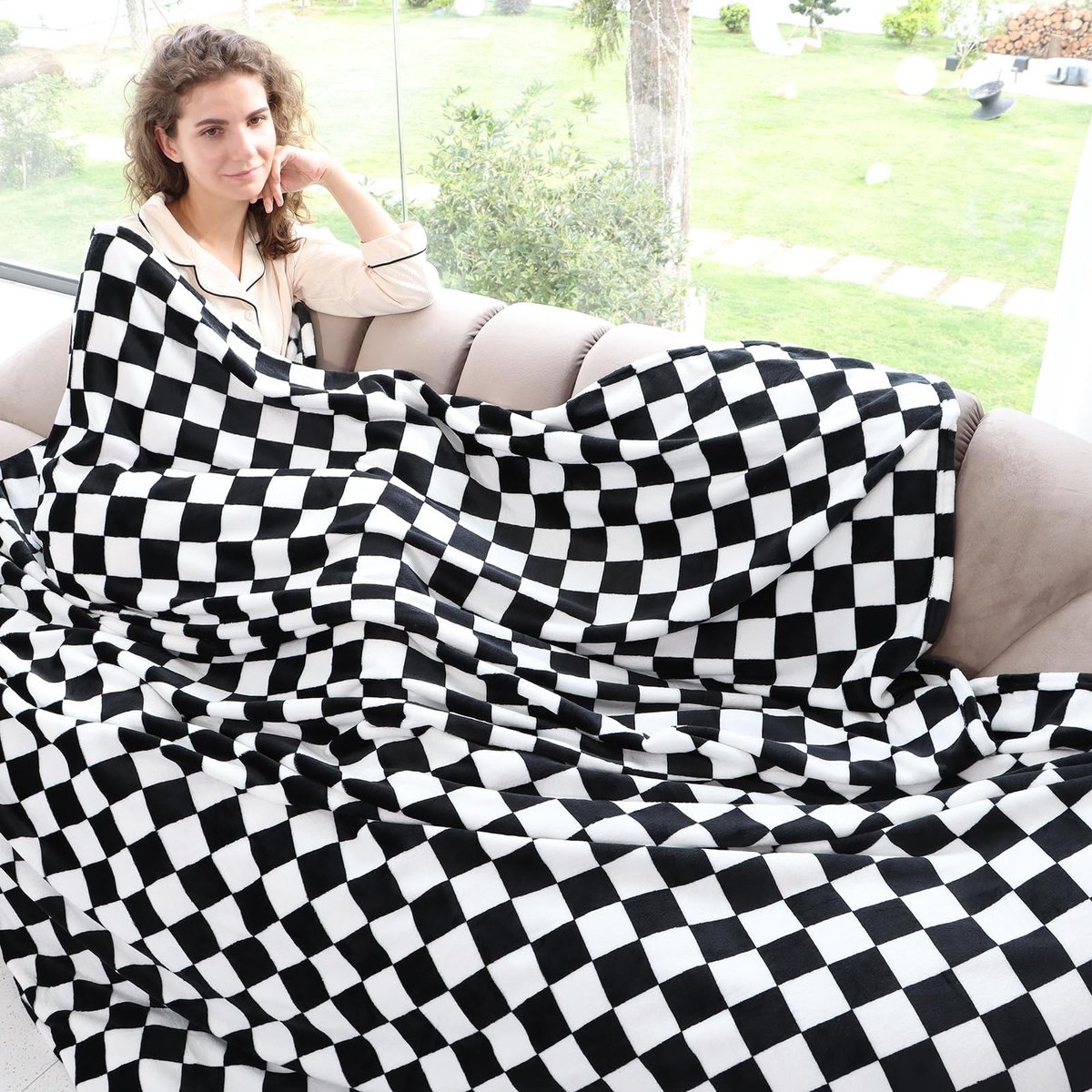 Omgoods - Zachte Fleece Bedspread en Dekentje - 150 x 200 cm
