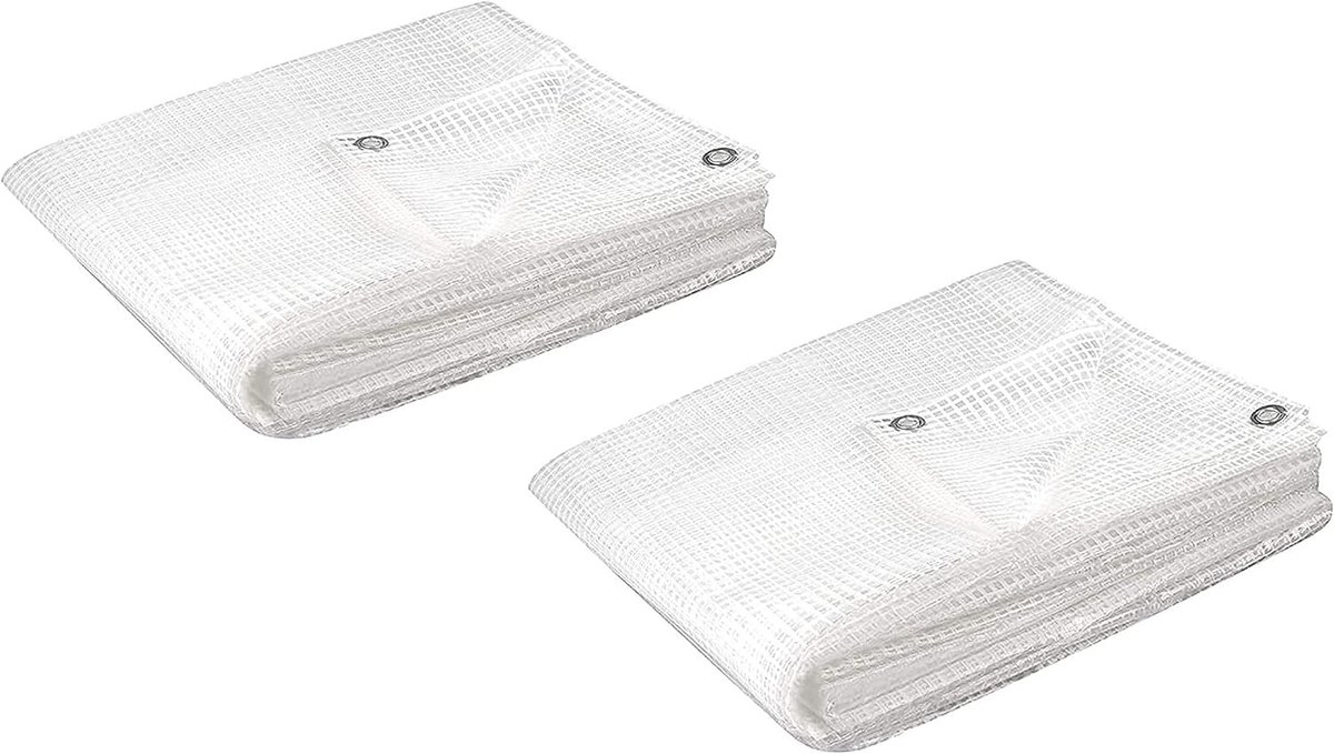 Omgoods - 6083X - Set van 2 Transparante Zeildoeken 3x3 m
