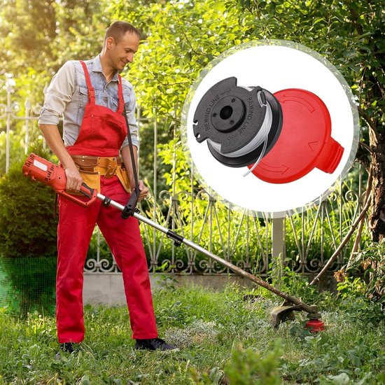 Spoelen voor een-hell GE-CT 18/28 Li TC, 1,6 mm, draadspoel voor bosmaaier met 1 dop, compatibel met Einhell TLE-03 reservedraadspoel — afbeelding 4