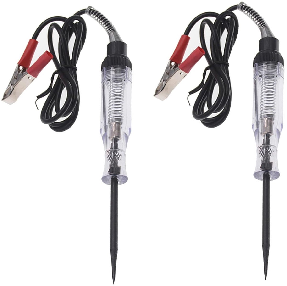 2 stuks Auto Vrachtwagen Spanningstestset, Spanningsdoorlaattest, 6V 12V 24V DC Autolichttester voor stroomkringen, schakelaars, laagspanningssystemen, zekeringen en leidingen