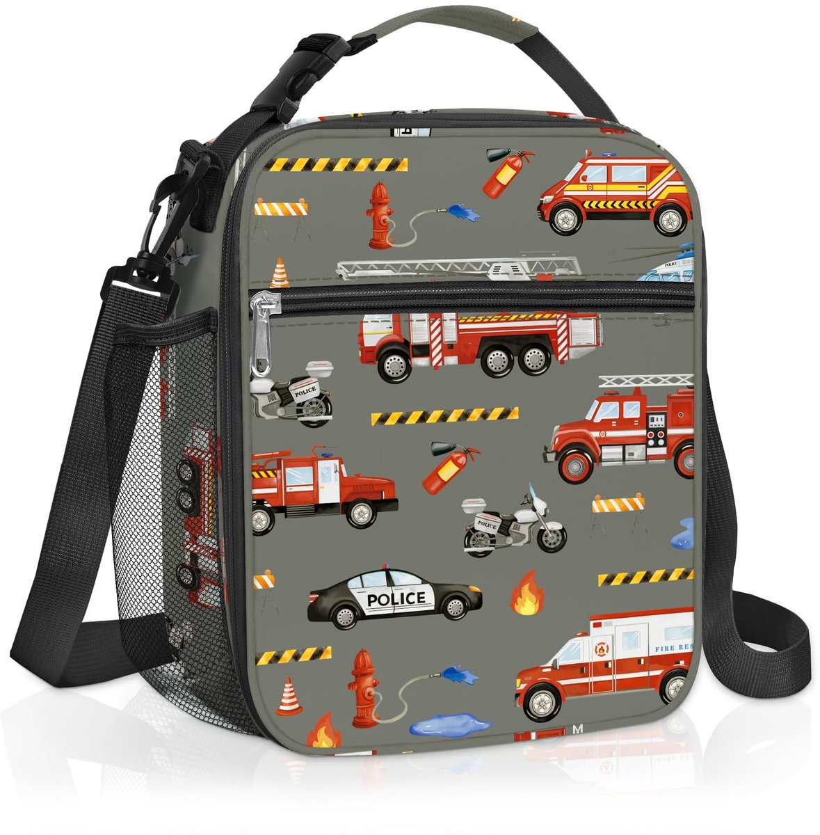 Omgoods - Geïsoleerde Lunchtas voor Kinderen met Brandweer Thema