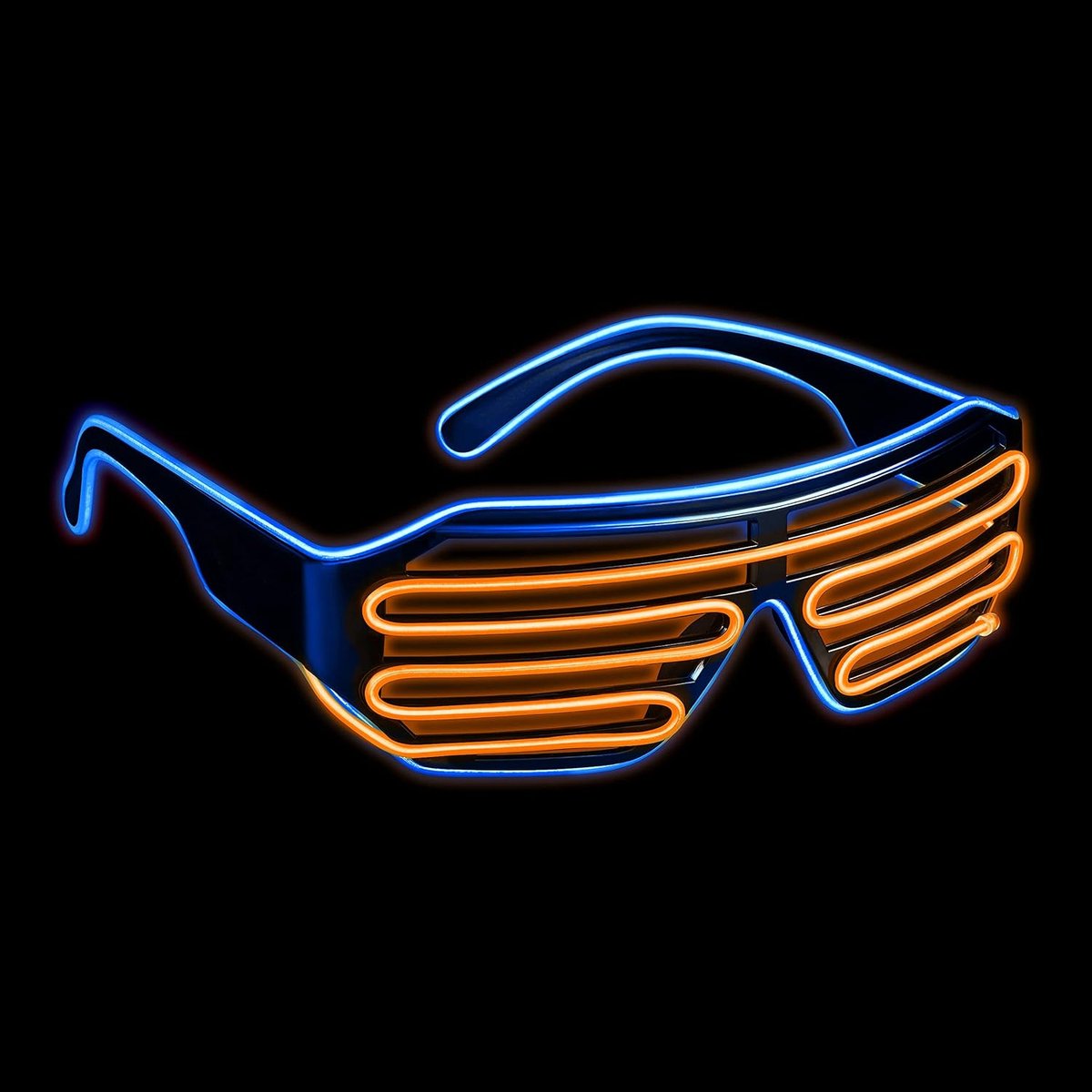 LED-bril met 3 flitsstanden - perfect voor techno DJ | festival | Halloween | carnaval | verkleedkleding als aanvulling op de outfit of het kostuum.