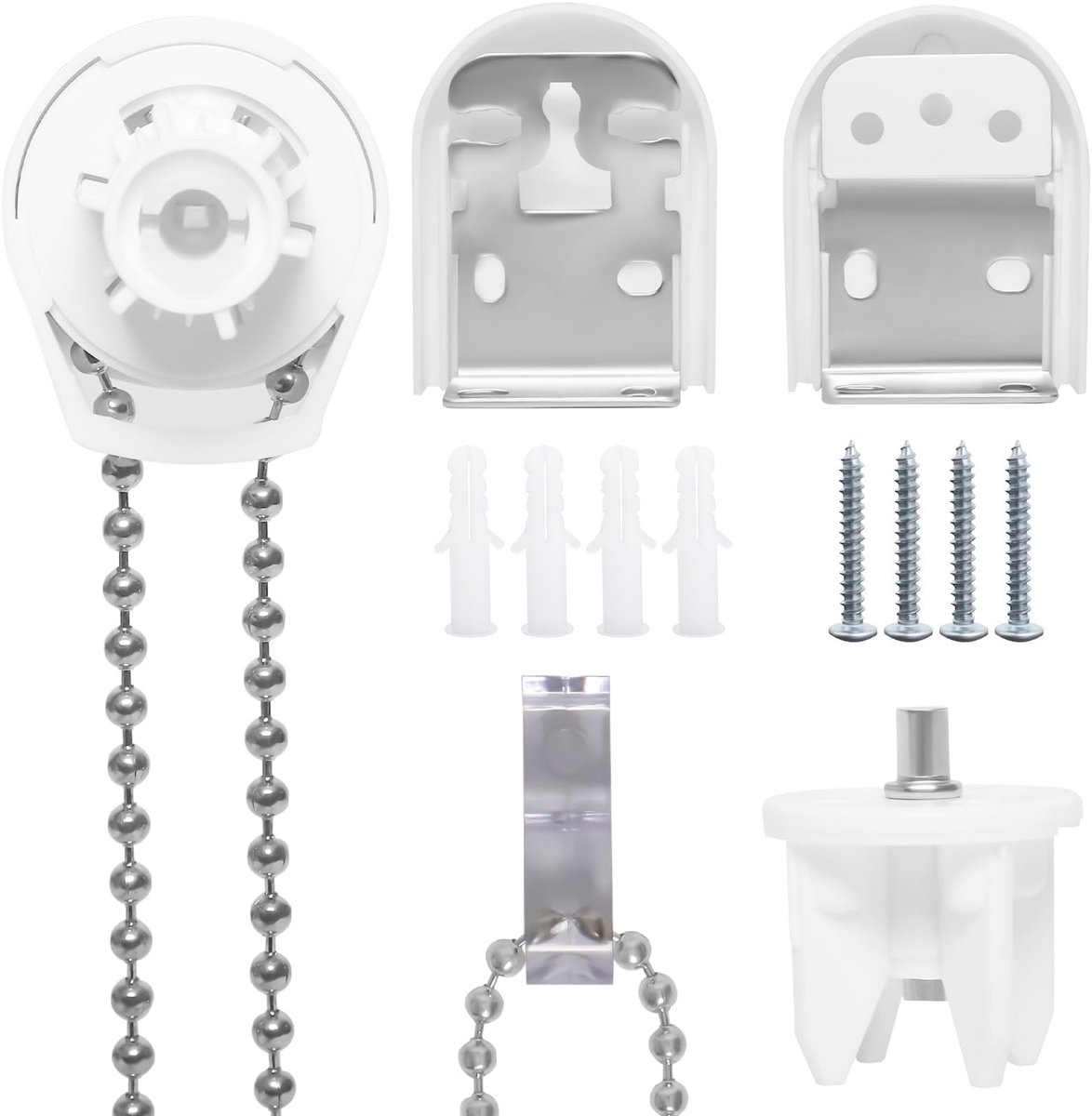 Omgoods - Reparatieset voor 26mm Metalen Rolgordijnen - Mechanisme, Ketting en Bevestigingsmateriaal