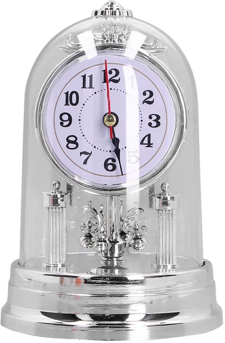 Omgoods - Tafelklok - Digitale Tafelklok - Elegante Woonkamer Decoratie - Glazen Bel - Retro Klok - Geschikt voor Slaapkamer - Standaard Kleur