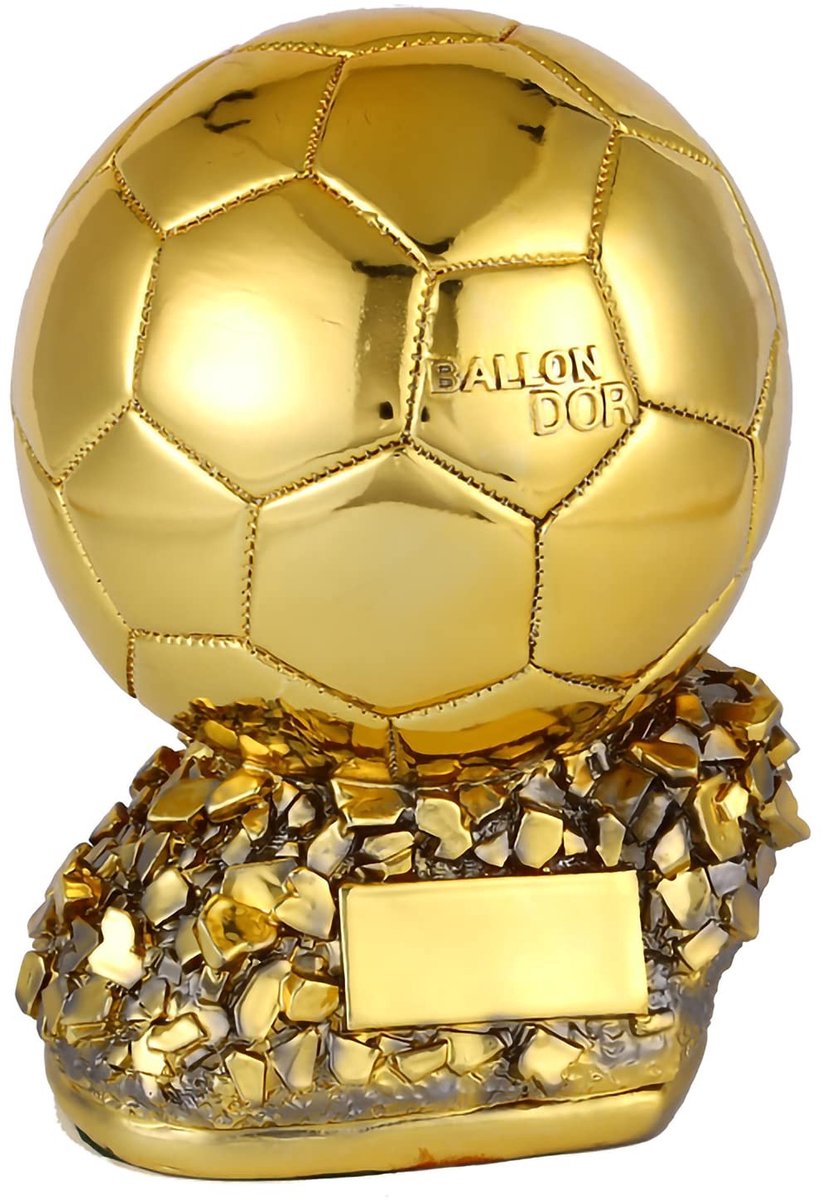 Omgoods - Voetbal Gouden Bal Trofee - Replica Award van 15cm - Resin Crafts
