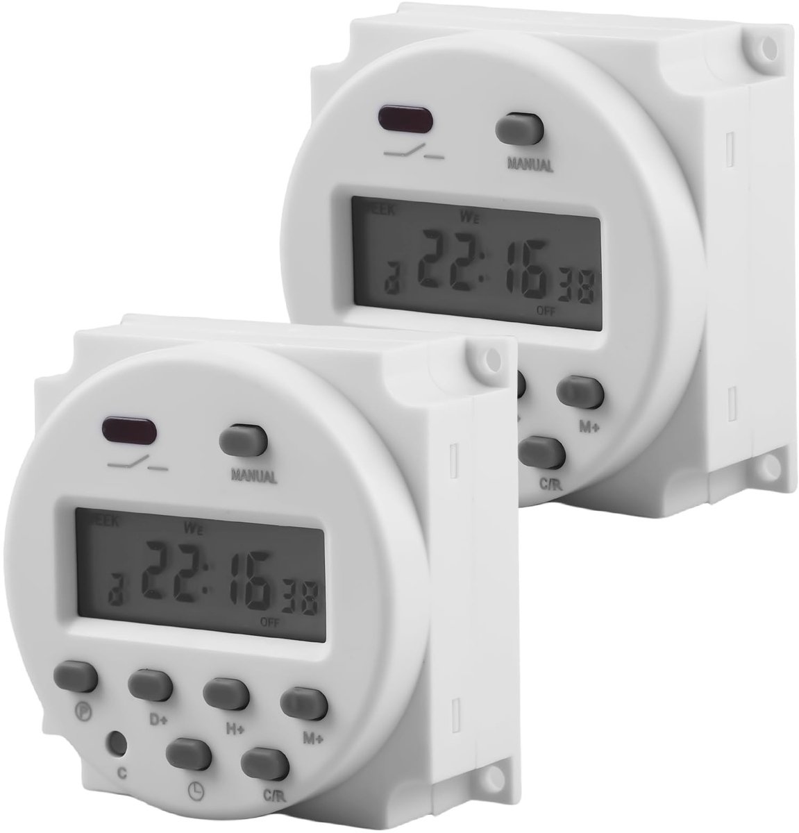 Omgoods - Digitale LCD Timer CN101A 12V - Programmeerbaar Tijdrelais met 2 Stuks
