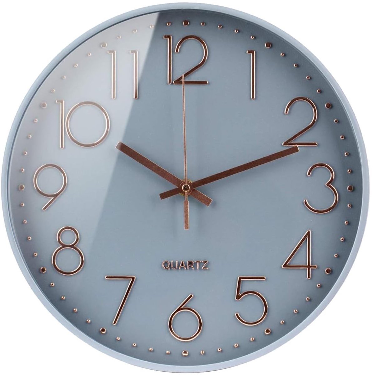 Omgoods - 9 Inch Stille Muurklok - Moderne Wandklok Batterij Aangedreven Grijs