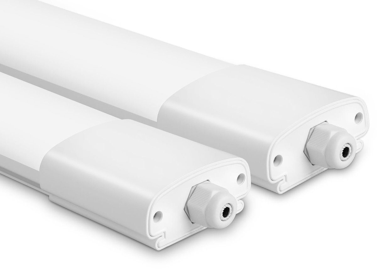Omgoods - Set van 2 LED Plafondlampen voor Vochtige Ruimtes - 36W, 4000 Lumen, IP65