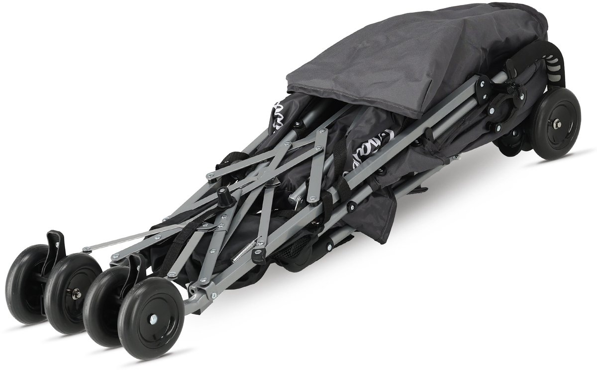 Asalvo Buggy - Paraplu Buggy - Compact Inklapbaar - Grijs/Créme — cadeau in Cadeau-ideeën - foto 6