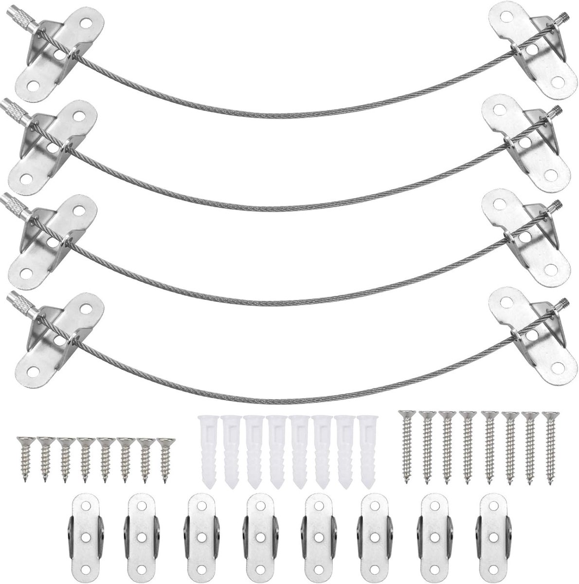 Tip Meubelbanden (4 stuks) Metalen Meubels Wandankers Kit, Kind Pet Veiligheidsbanden, Aardbeving Bestand voor Baby Bewijs/Huisdier Bescherming