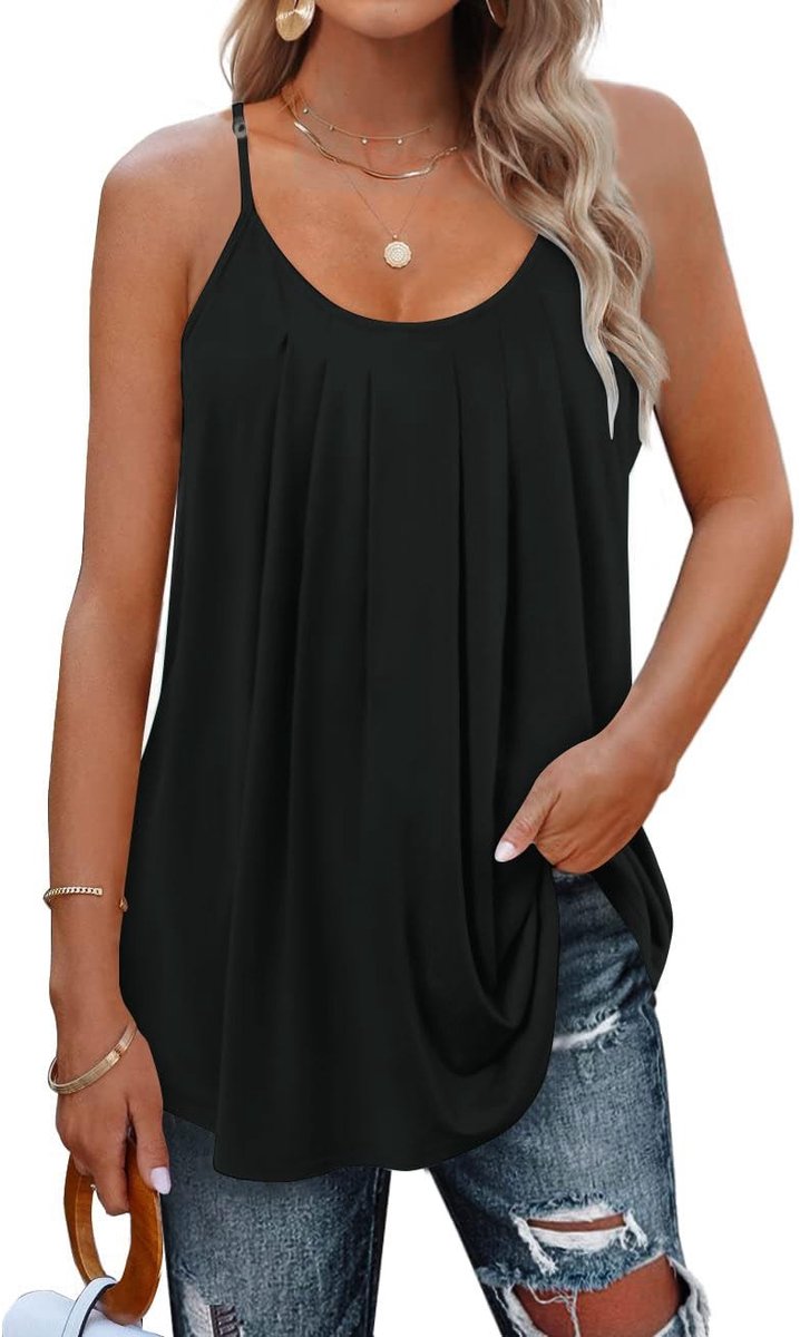 Omgoods - Dames Tanktop met Spaghetti Bandjes en Ronde Hals