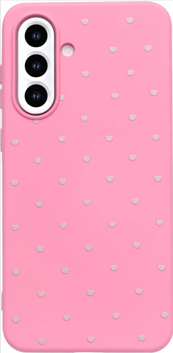 Casemania - Samsung S25 FE - Hart Patroon High Quality Silicone Case - Fuchsia