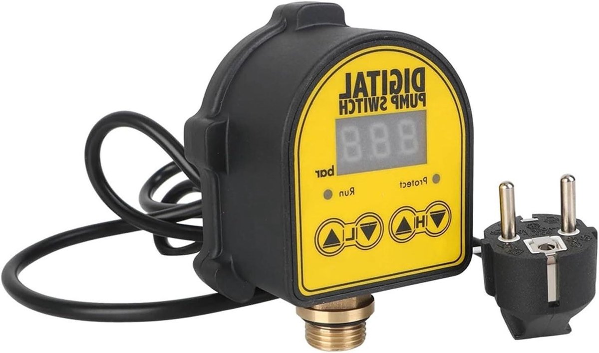 Automatische Drukregelaar - Waterpomp Schakelaar - Waterpomp Besturing - Druktransmitter Binnen - 0-10 Bar - Zwart
