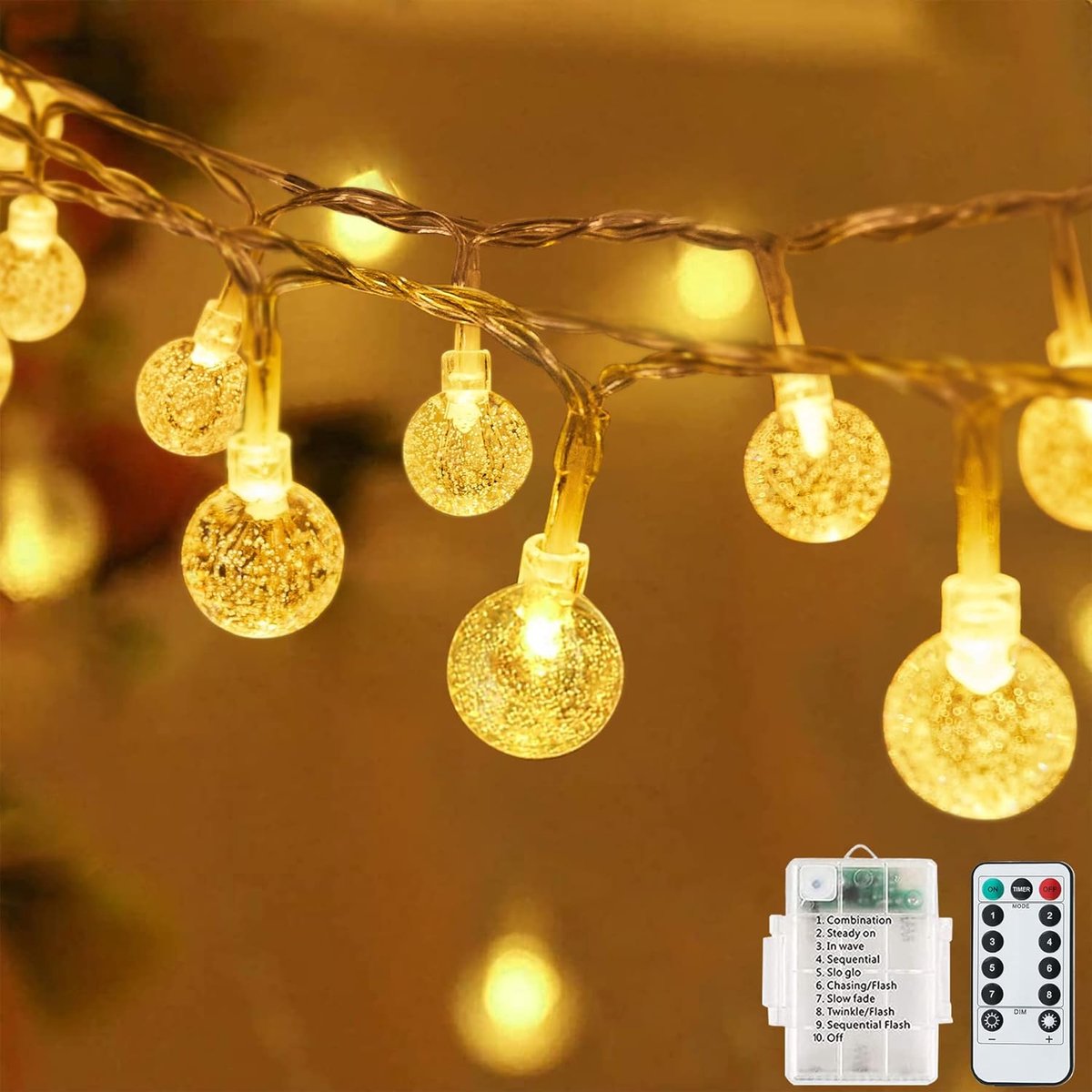 String lights 60 LED 7 m - warm wit - waterproof - sfeervolle verlichting voor elke gelegenheid - ShopVlot