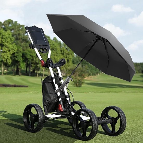 Golf Parapluhouder - Parapluhouder Golfkar - Bescherming tegen Weer - Dubbele Vergrendeling - 23.9 cm - Zwart — afbeelding 3