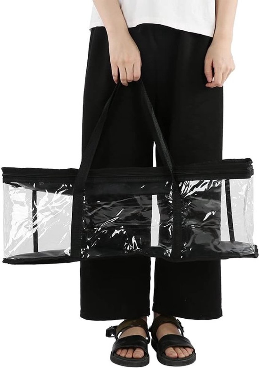 Dailygoody - Transparante opbergtas - Draagbare PVC-boekdraagtas