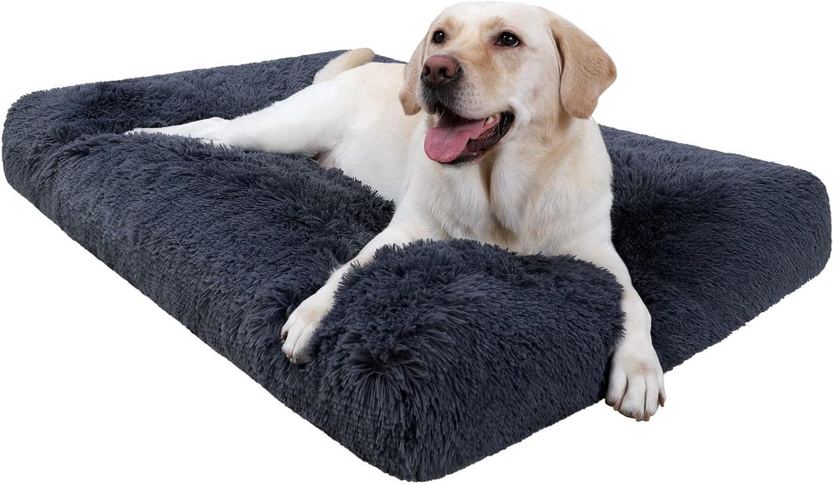 Hondenbed Kratkussen - Huisdierbed Mat - Comfortabel Rusten - Waterdicht & Afneembare Hoes - 137 x 70 cm - Donkergrijs