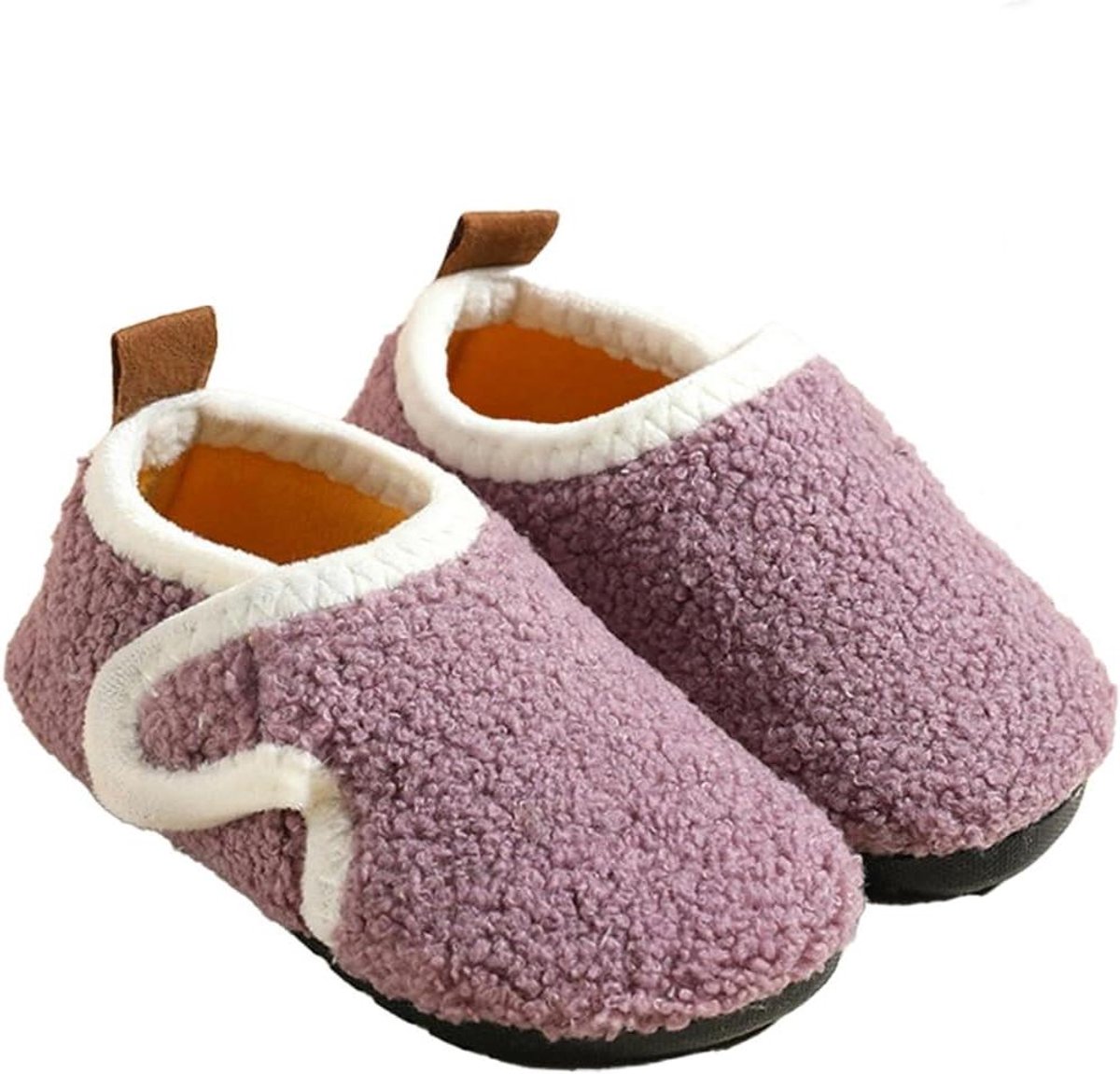 Babyslofjes - Peuterschoentjes Huissokken - Binnenhuis dragen - Antislip zool - 0-4 jaar - Blauw Paars