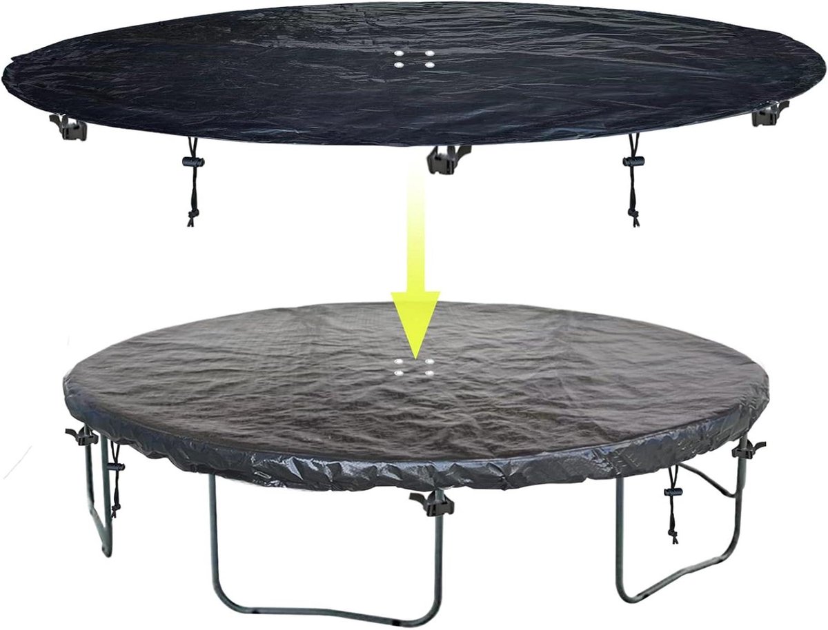 Trampolinehoes - Beschermhoes Trampoline - Trampoline Beschermen - Waterdicht Stof - 12 FT - Zwart