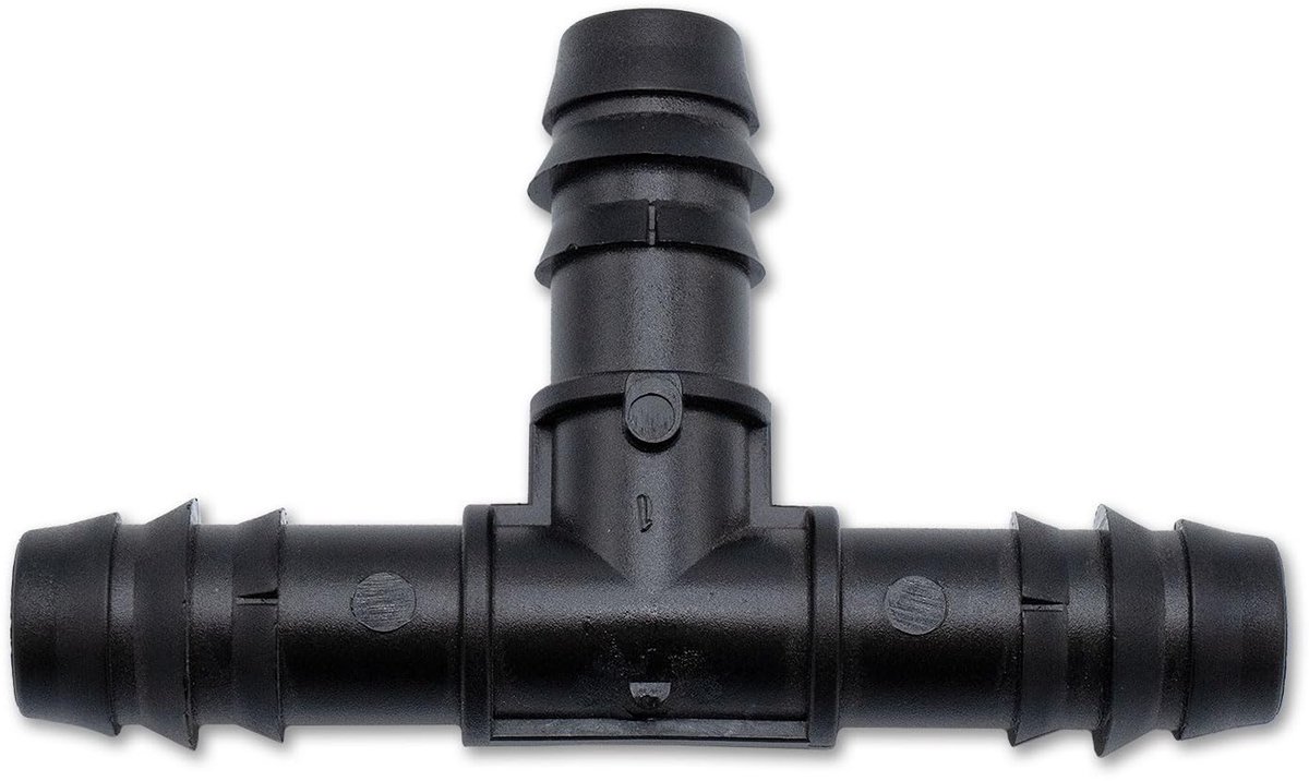 Slangtule 32 mm I 3-weg slangverbinder 32x32x32 incl. 3 slangklemmen I zwart polypropyleen I voor zwembadslang vijverslang en tuinberegening I bm218