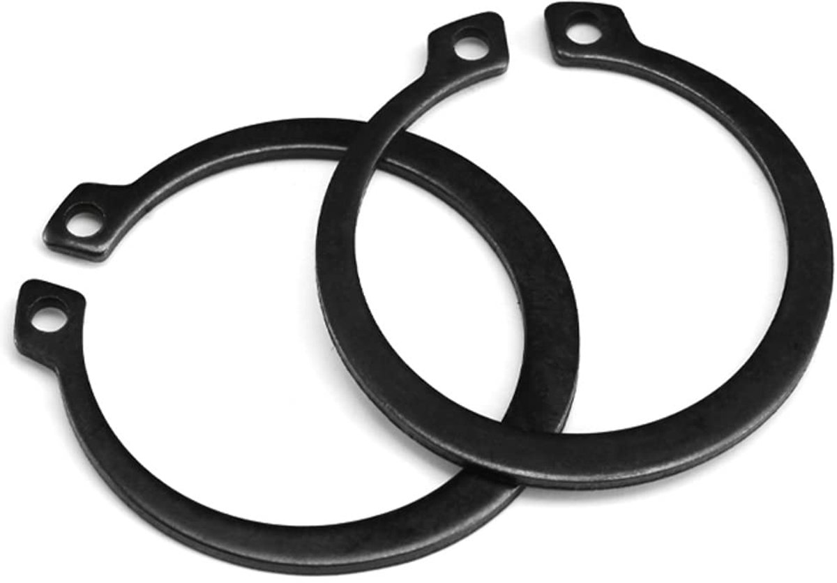 Borgringen, C-clip borgring, mangaan staal, zwart, 70mm, 4 pcs