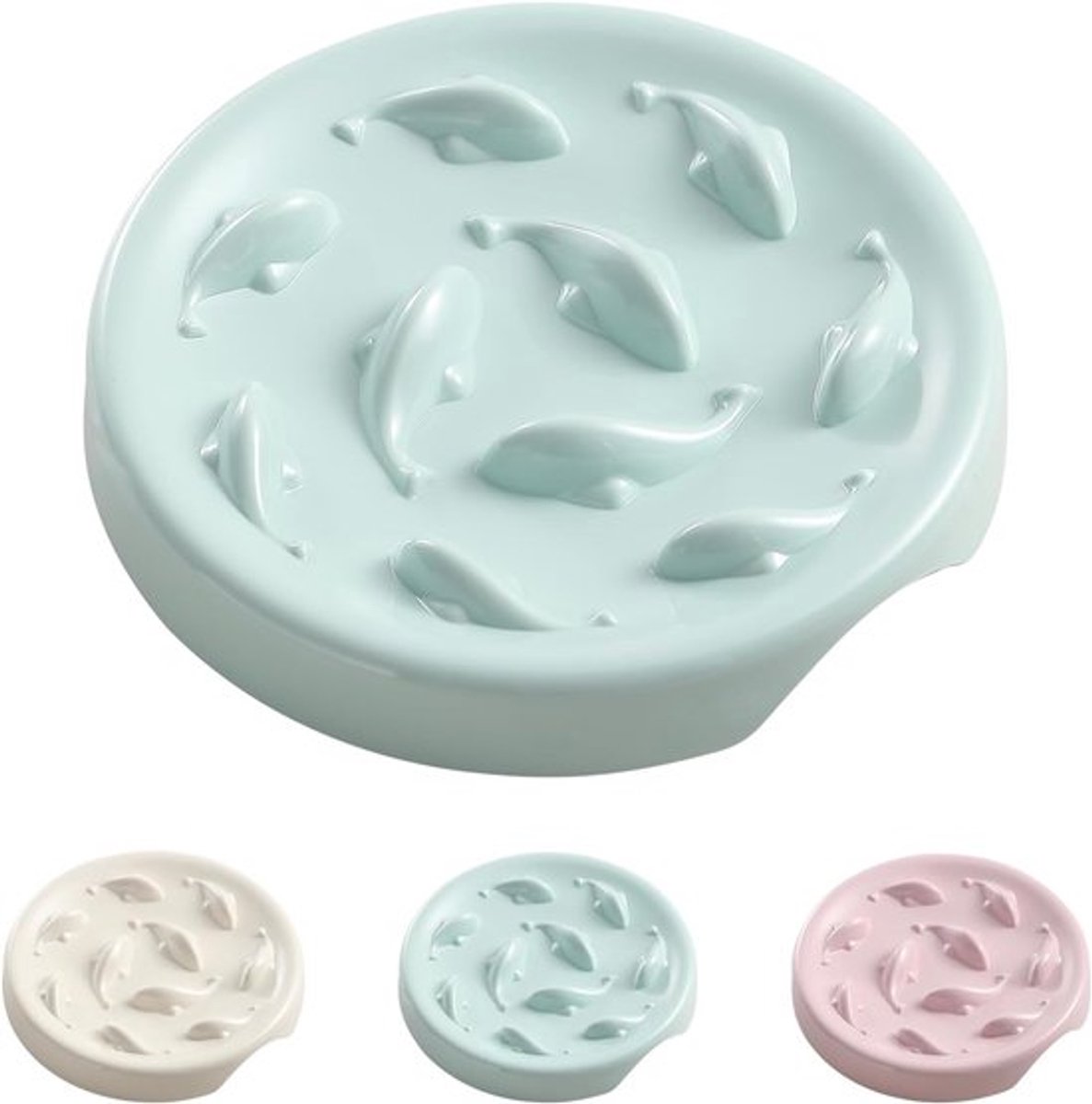 Anti Slow Bowl Kattenvoerbak - Trage Voeding Melamine Kattenbak - Interactieve Kattenvoerbak in Labyrint Ontwerp - Gezonde Trage Voedselbak voor Katten - Klein - 15.5 x 2.5 cm - Voedingsbak - Kattenetensbak