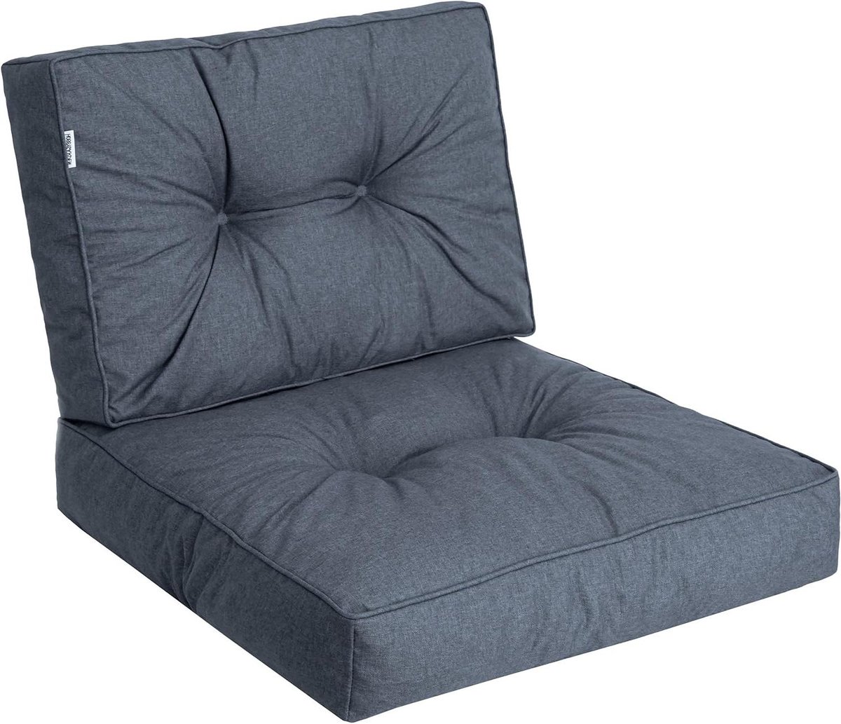 Palletkussens Rotanstoel - Buitenkussens Zitkussen - Comfortabel Ontspannen - Vuilafstotend Materiaal - 70 x 70 cm - Marineblauw