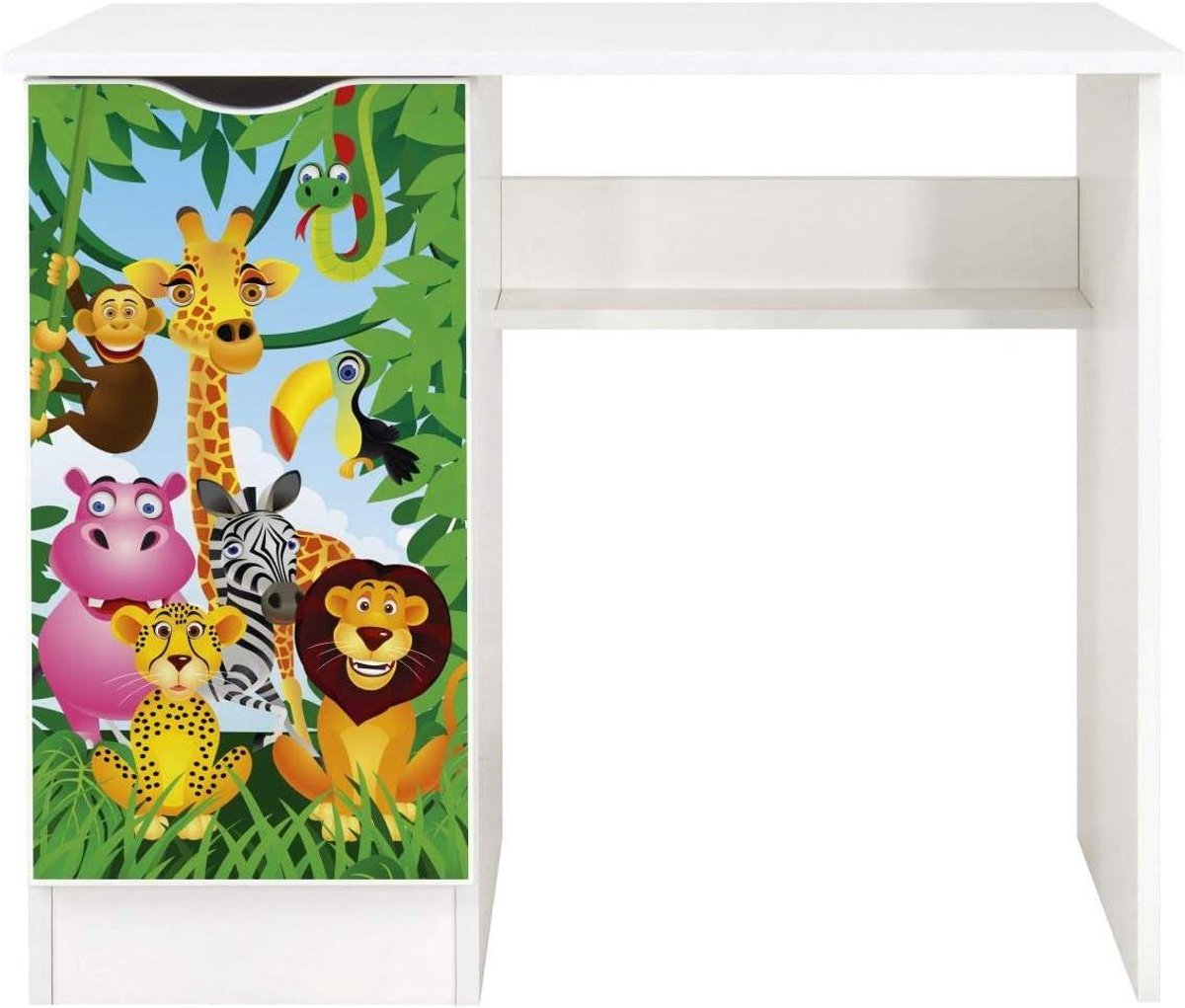 Kinderbureau Wit - Bureau Tienerkamer - Studeren Thuis - Met Opbergkast - 90x50x77 cm - Wit