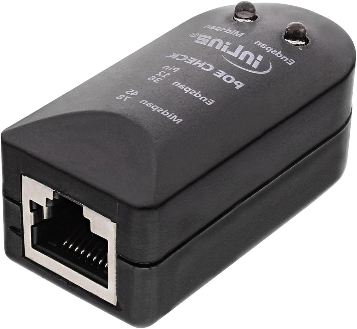 Tester voor PoE / PoE+ - Zwart