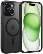 Hoesje Geschikt voor Apple iPhone 15 - Magsafe Compatible - Sterk & Shockproof - Back Cover - Shock Proof Case - Telefoon Hoes Shockproof - Zwart