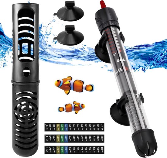 Aquarium Verwarming - Verwarmingsstaaf - Vissen Welzijn - Instelbare Temperatuur - 25 Watt - Zwart