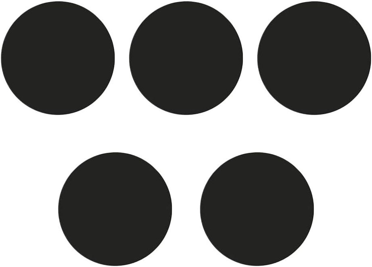 Deurstoppers Set - Deurkruk Beschermers - Muren Beschermen - Zelfklevend Siliconen - 5 Stuks - Zwart