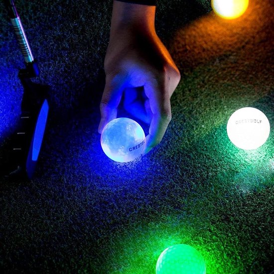 Lichtgevende golfballen - Zelfoplichtende ballen - Golfen in donker - Oplichtend bij impact - 6 stuks 42mm - Multicolor — afbeelding 5