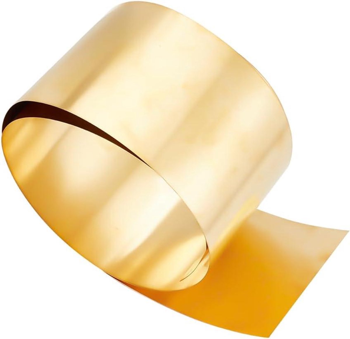 Messing Plaat Rol - Koperfolie Metaalplaat - Doe-het-zelf Knutselen - Glad Oppervlak Ductiel - 1000 x 100 x 0.3 mm